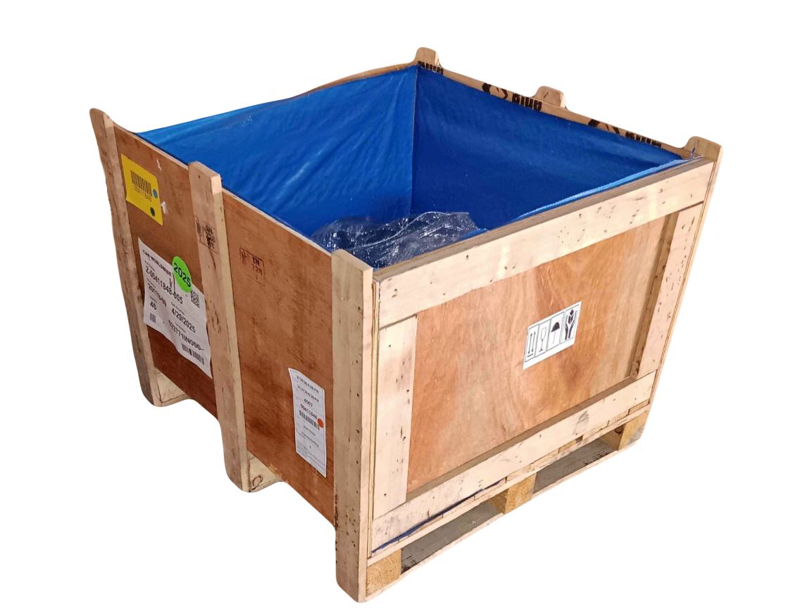 48” x 40” Wooden Crate with Pallet Base